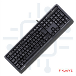 F KLAVYE A4 TECH FK10 USB GRİ TR KLAVYE [Adet]
