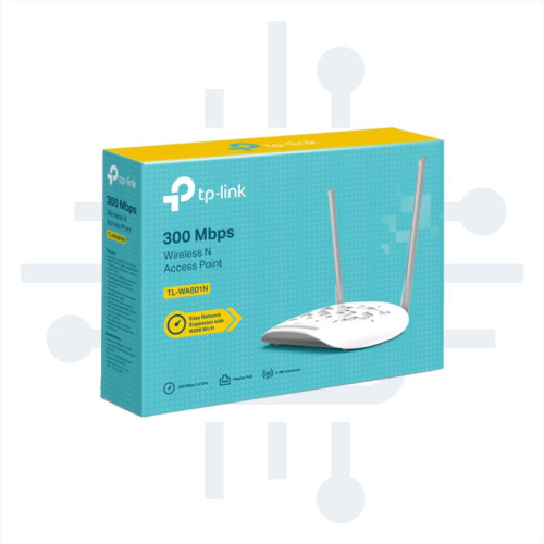 TP-LINK TL-WA801N 1 PORT 300MBPS 2.4GHZ 2x5dBI ACCESS POINT [Adet]