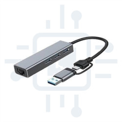 SPEED SP-UET01 USB/TYPE-C 3 PORT USB3.0 GIGABIT ETHERNET CEVIRICI [Adet]