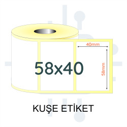 58x40 KUŞE ETİKET 1000 SARIM [Adet]
