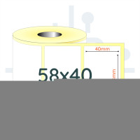 58x40 TERMAL ETİKET 1000 SARIM [Adet]