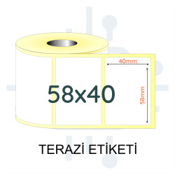 58x40 TERMAL ETİKET 1000 SARIM [Adet]