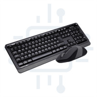A4TECH FG1010 Q KABLOSUZ KLAVYE MOUSE SET-GRI [Adet]