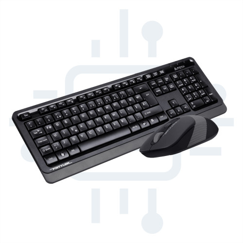 A4TECH FG1010 Q KABLOSUZ KLAVYE MOUSE SET-GRI [Adet]
