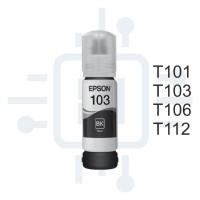 Epson T101BK/T103BK/T106BK/T112BK Siyah Muadil Mürekkep 70 ml [Adet]
