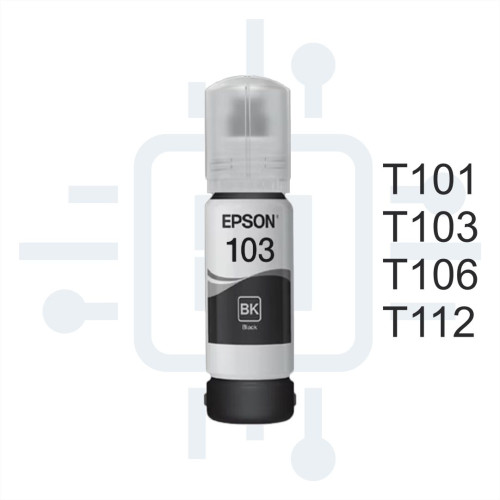 Epson T101BK/T103BK/T106BK/T112BK Siyah Muadil Mürekkep 70 ml [Adet]