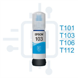 Epson T101C/T103C/T106C/T112C Mavi Muadil Mürekkep 70 ml [Adet]