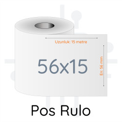 56X15 TERMAL POS RULO 15 Metre [Paket]