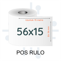 56X15 TERMAL POS RULO 15 Metre [Koli_500]