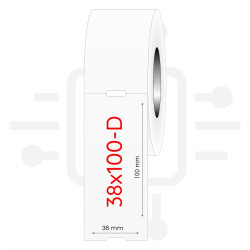 38X100 350 Sarım Termal Karton Raf Etiketi Delikli [Koli]